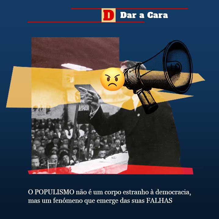 Representação gráfica de debate político democrático focado no confronto de ideias e responsabilidade institucional.